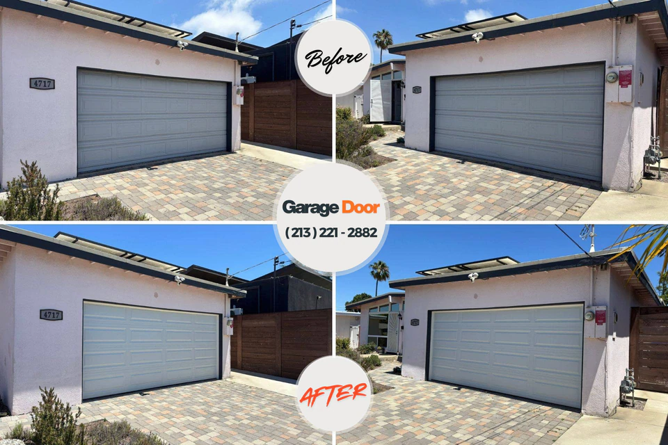 Before and after: garage door repair Edwardsville, PA